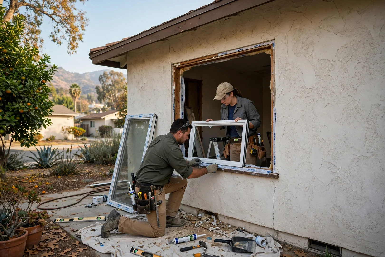 Stucco Bungalow Full-Frame Replacement