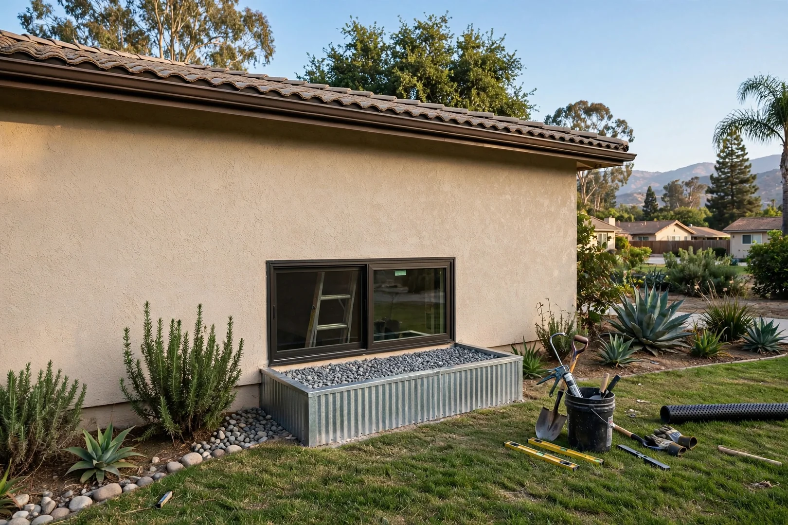 Basement Bedroom Egress Window in a Ranch-Style Home