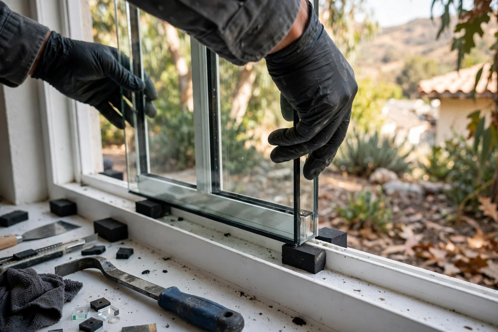Fogged Glass Replacement in a Two-Story Colonial
