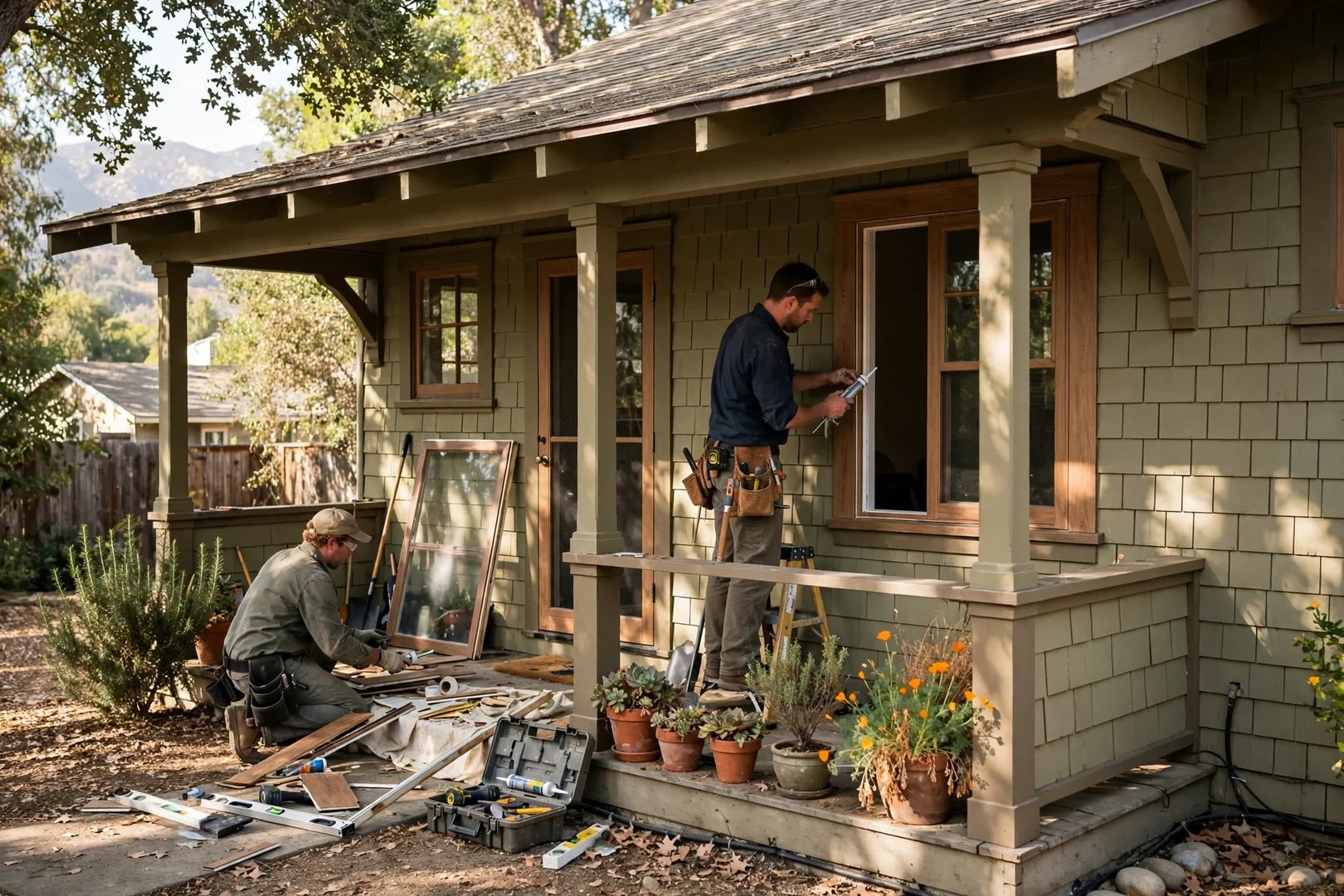 Rear Elevation Energy Retrofit on a Craftsman Bungalow