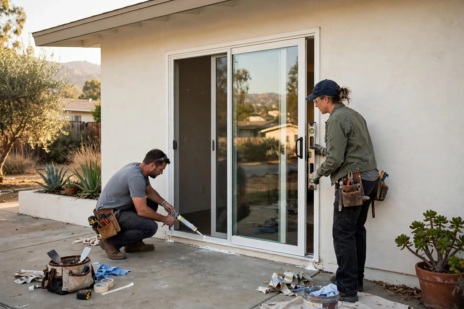 Ranch Home Aluminum Slider Swapped for Vinyl Low-E Unit