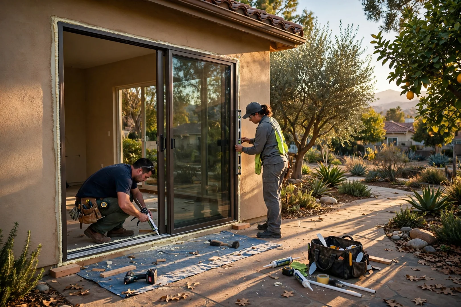 West-Facing Slider Upgraded for Heat and Glare Control