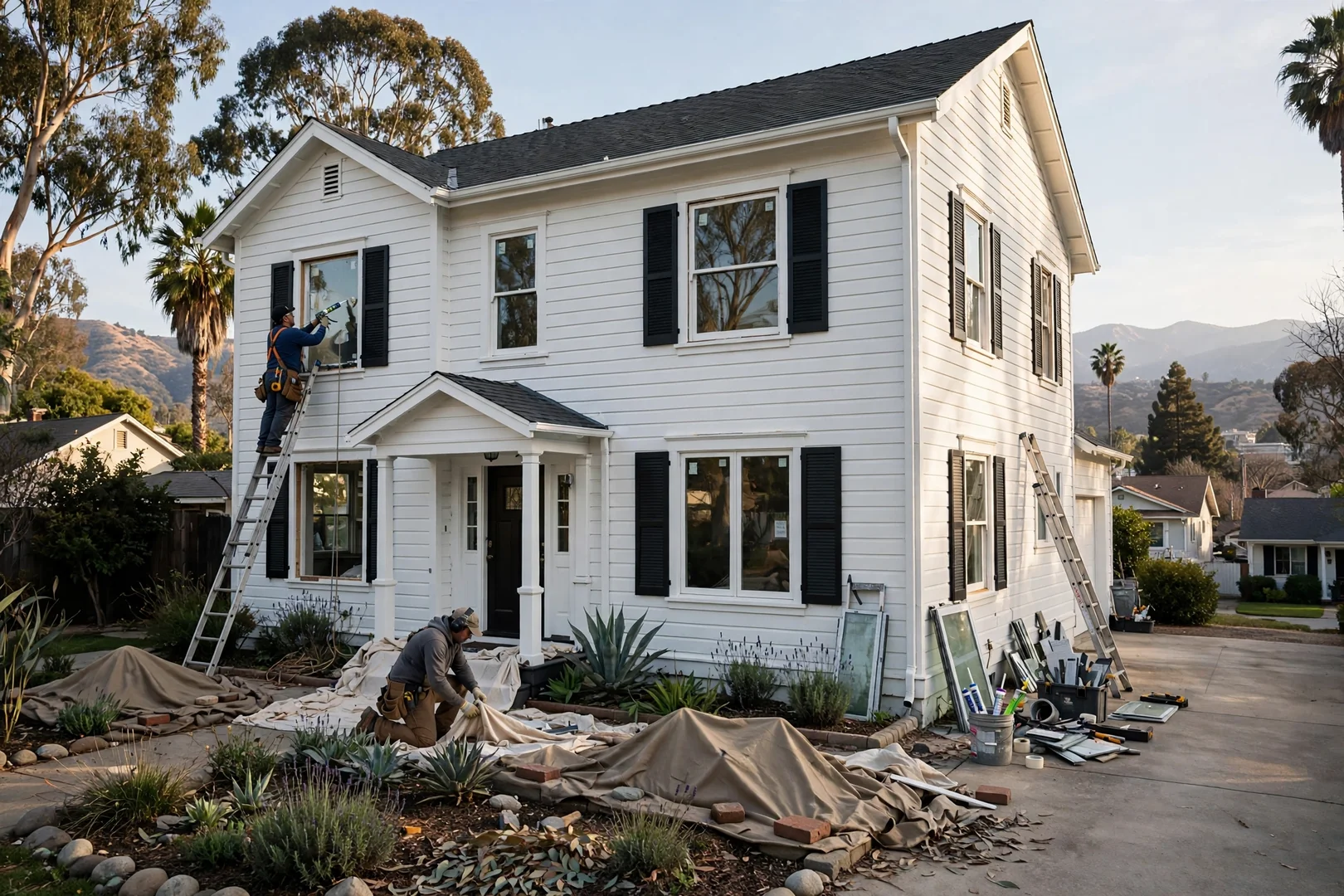 Whole-House Glass Refresh on a Two-Story Colonial